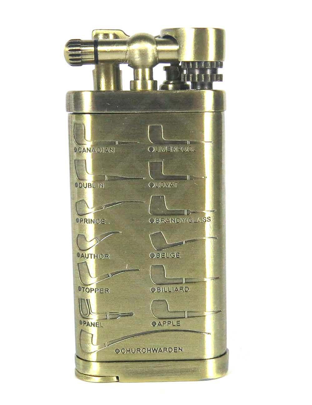 Зажигалка Flint pipe lighter PASSATORE "Leonard" brass satin antique